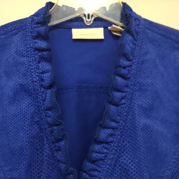 Chico's Royal Blue Jacket/Blazer Size 1 - Picture 3 of 8